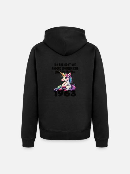 Limited Edition 1963 Geburtstag 1963 Geboren - Unisex Premium Bio Zip Hoodie - Schwarz
