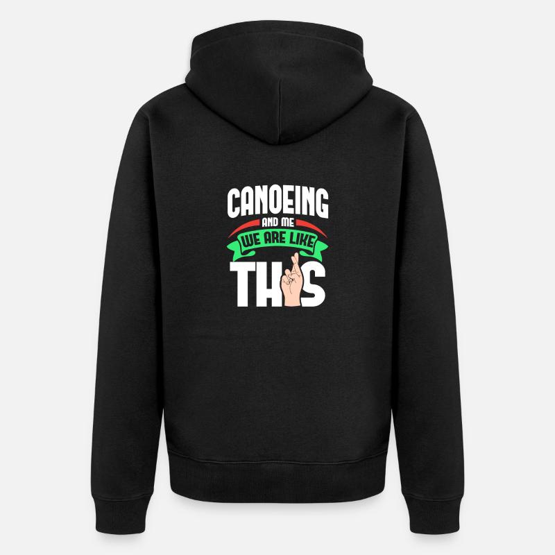 Canoë-moi, c’est comme - Veste à capuche bio Premium Unisexe - noir
