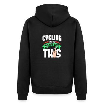Cycling Me sont comme - Veste à capuche bio Premium Unisexe - noir - Dos - Nico (187cm)
