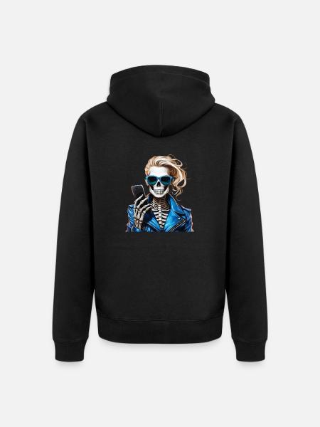 SMARTPHONE SKELETON FEMME - Veste à capuche bio Premium Unisexe - noir