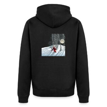 Nachtskifahren Ski nocturne - Veste à capuche bio Premium Unisexe - noir - Dos - Nico (187cm)