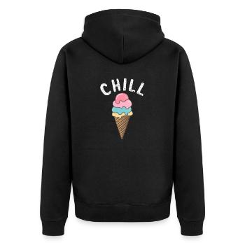 Gelato Lover Chill Collations d’été Crème glacée - Veste à capuche bio Premium Unisexe - noir - Dos - Nico (187cm)