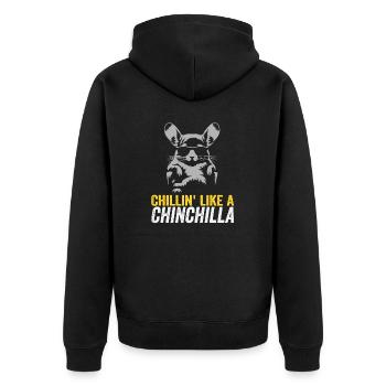 Chillin' Like a Chinchilla Fun Relax Design - Veste à capuche bio Premium Unisexe - noir - Dos - Nico (187cm)