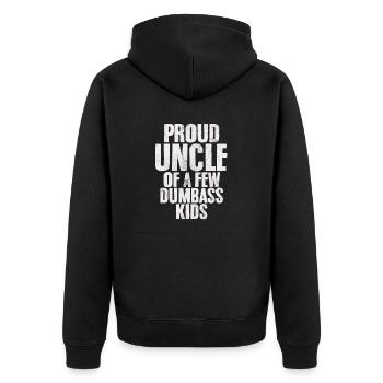 Oncle fier de quelques enfants Dumbass Drôle Dumbass - Veste à capuche bio Premium Unisexe - noir - Dos - Nico (187cm)