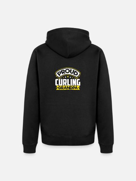 Sports Papi Curling Papi - Veste à capuche bio Premium Unisexe - noir