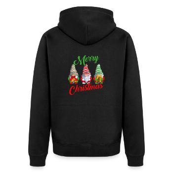 Joyeux Noël Gnomes Joyeux Noël Famille - Veste à capuche bio Premium Unisexe - noir - Dos - Nico (187cm)