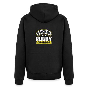 Sports Papy Rugby Papi - Veste à capuche bio Premium Unisexe - noir - Dos - Nico (187cm)