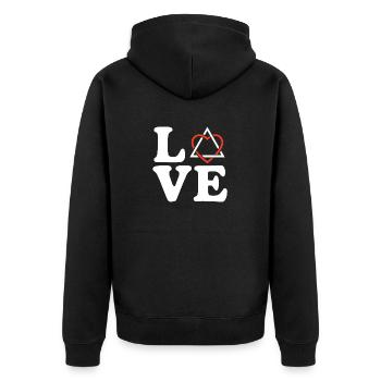 Amour Drôle Adoption Parentalité Gotcha Day Adopter - Veste à capuche bio Premium Unisexe - noir - Dos - Nico (187cm)