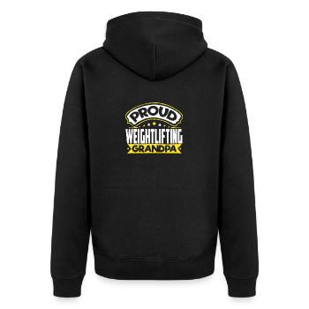 Sports Papy Haltérophilie Papi - Veste à capuche bio Premium Unisexe - noir - Dos - Nico (187cm)