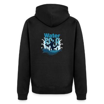Water Polo Water Polo Water Polo Ball Sports - Unisex Premium Organic Zip Hoodie - black - Back - Nico (187cm)