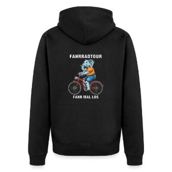BIKE ELEPHANT BIKE TOUR RIDE OFF - Unisex Premium Organic Zip Hoodie - black - Back - Nico (187cm)