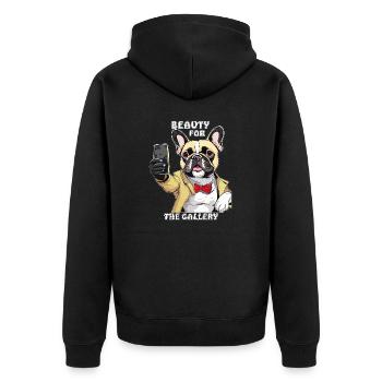 HUND SMARTPHONE BEAUTY POUR LA GALERIE - Veste à capuche bio Premium Unisexe - noir - Dos - Nico (187cm)