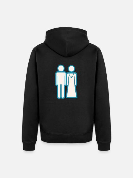 Hochzeitspaar - Unisex Premium Bio Zip Hoodie - 