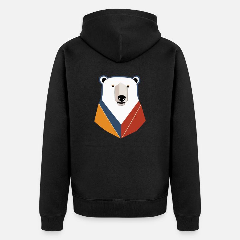 Ours blanc - Veste à capuche bio Premium Unisexe - undefined