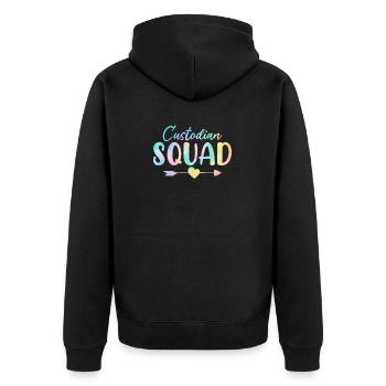 Gardien Squad Tie Dye Maid Cleaner School - Veste à capuche bio Premium Unisexe - noir - Dos - Nico (187cm)