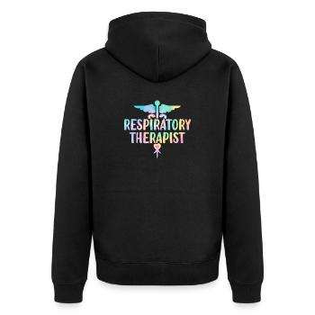 Inhalothérapeute Tie Dye Healthcare Lung - Veste à capuche bio Premium Unisexe - noir - Dos - Nico (187cm)