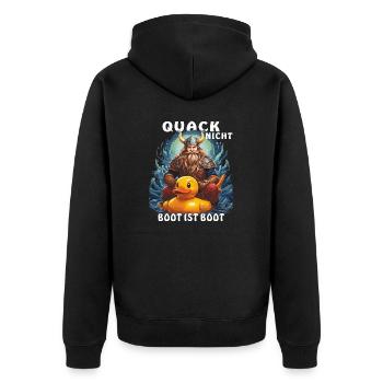 VIKING DUCK QUACK PAS BATEAU EST BATEAU - Veste à capuche bio Premium Unisexe - noir - Dos - Nico (187cm)