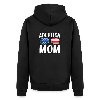Adoption Maman USA Drapeau Lunettes de soleil Famille d’accueil - Veste à capuche bio Premium Unisexe - noir - Dos - Nico (187cm)