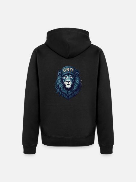Grit Detroit - Unisex Premium Organic Zip Hoodie - black
