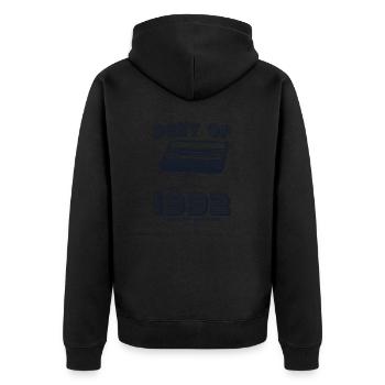 Retro 1992 Stil 33. Geburtstag Feier Design - Unisex Premium Bio Zip Hoodie - Schwarz - Hinten - Nico (187cm)