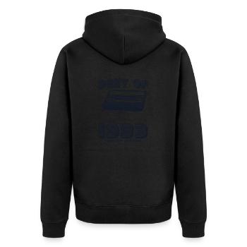 Retro 1993 Stil 32. Geburtstag Feier Design - Unisex Premium Bio Zip Hoodie - Schwarz - Hinten - Nico (187cm)