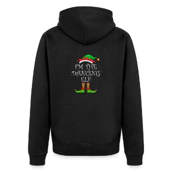 Je suis l’elfe dansant chemise assortie famille - Veste à capuche bio Premium Unisexe - noir - Dos - Nico (187cm)