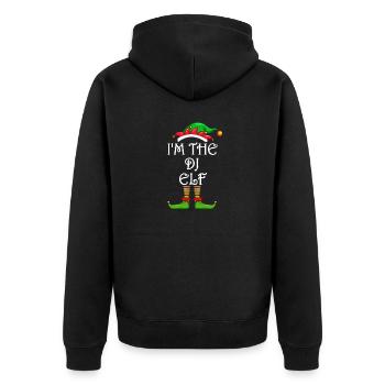I’m The Dj Elf Chemise Assortie Noël en famille - Veste à capuche bio Premium Unisexe - noir - Dos - Nico (187cm)