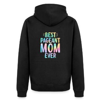 Bester Schönheitswettbewerb Mama aller Zeiten Mama Tie Dye - Unisex Premium Bio Zip Hoodie - Schwarz - Hinten - Nico (187cm)