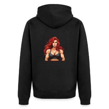 Femme Muscles Fille Fitness - Veste à capuche bio Premium Unisexe - noir - Dos - Nico (187cm)