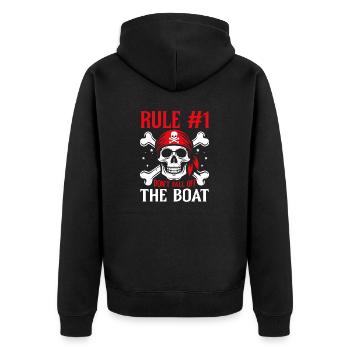 Règle 1 : Ne tombez pas du bateau Aargh Crossbone - Veste à capuche bio Premium Unisexe - noir - Dos - Nico (187cm)