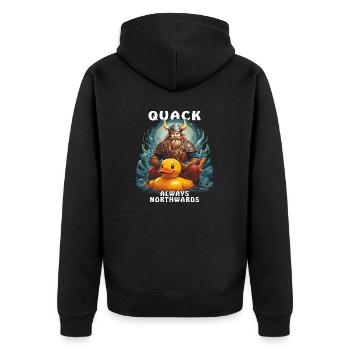 VIKING CANARD COIN-COIN TOUJOURS VERS LE NORD - Veste à capuche bio Premium Unisexe - noir - Dos - Nico (187cm)