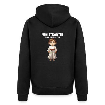 ENFANT DE CHŒUR EN MISSION - Veste à capuche bio Premium Unisexe - noir - Dos - Nico (187cm)