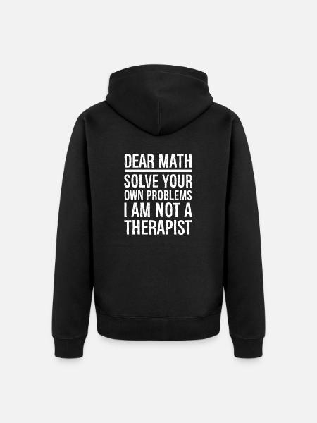 Kære matematik sjov - Premium økologisk unisex-hættejakke - sort