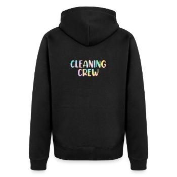 Équipe de nettoyage Tie Dye Nettoyage de femme de ménage - Veste à capuche bio Premium Unisexe - noir - Dos - Nico (187cm)