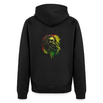 Gamer Are Never Alone - Unisex Premium Bio Zip Hoodie - Schwarz - Hinten - Nico (187cm)