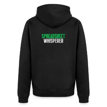 Tableur Chuchoteur Drôle Comptabilité CPA - Veste à capuche bio Premium Unisexe - noir - Dos - Nico (187cm)