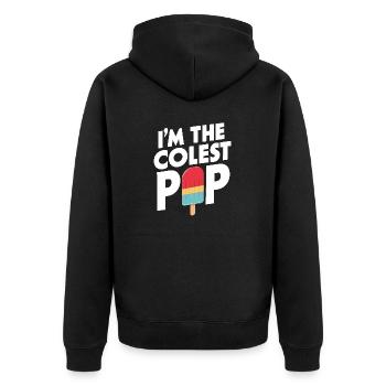 Je suis le plus cool Pop Drôle Dessert glacé Été - Veste à capuche bio Premium Unisexe - noir - Dos - Nico (187cm)