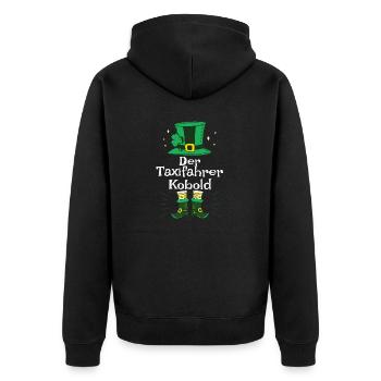 Pour les chauffeurs de taxi qui souhaitent célébrer la Saint-Patrick avec - Veste à capuche bio Premium Unisexe - noir - Dos - Nico (187cm)