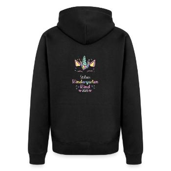 Jardin d’enfants Jardin d’enfants KITA 2025 Cadeau - Veste à capuche bio Premium Unisexe - noir - Dos - Nico (187cm)