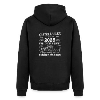 Écolier 2025 Inscription à l’école Première année - Veste à capuche bio Premium Unisexe - noir - Dos - Nico (187cm)
