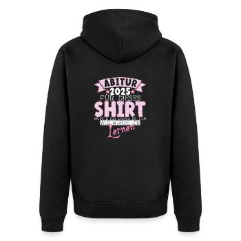 Abitur 2025 Abitur Abitur Gift Girl - Unisex Premium Organic Zip Hoodie - black - Back - Nico (187cm)