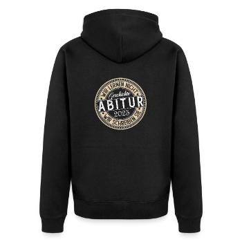 Abitur 2025 Abiturienten Abitur Abitur Abitur Exam Gift - Unisex Premium Organic Zip Hoodie - black - Back - Nico (187cm)