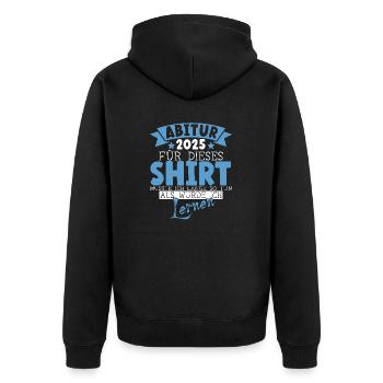 Abitur 2025 Abitur Abitur Gift Boys - Unisex Premium Organic Zip Hoodie - black - Back - Nico (187cm)