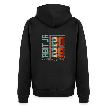 Abitur 2025 Abiturienten Abitur Abitur Abitur Exam Gift - Unisex Premium Organic Zip Hoodie - black - Back - Nico (187cm)