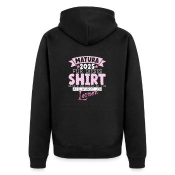 Matura 2024 Cadeau de graduation Matura pour fille - Veste à capuche bio Premium Unisexe - noir - Dos - Nico (187cm)