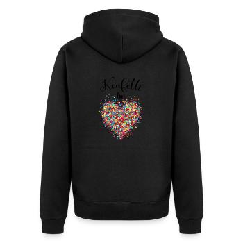 Confetti in the Heart - Carnival Carnival - Unisex Premium Organic Zip Hoodie - black - Back - Nico (187cm)