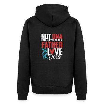 Funny Adoption Dad Appreciation Foster Care - Unisex Premium Organic Zip Hoodie - black - Back - Nico (187cm)