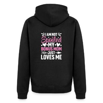 Je ne suis pas gâté mon bonus maman drôle belle-mère - Veste à capuche bio Premium Unisexe - noir - Dos - Nico (187cm)