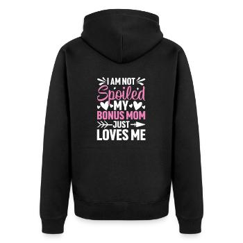 Je ne suis pas gâté mon bonus maman drôle belle-mère - Veste à capuche bio Premium Unisexe - noir - Dos - Nico (187cm)