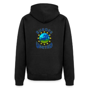 L’Europe unie pour la démocratie et la diversité - Veste à capuche bio Premium Unisexe - noir - Dos - Nico (187cm)